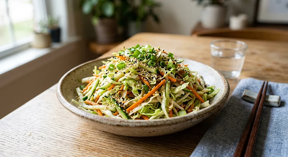 Ensalada de Col Japonesa con Ponzu
