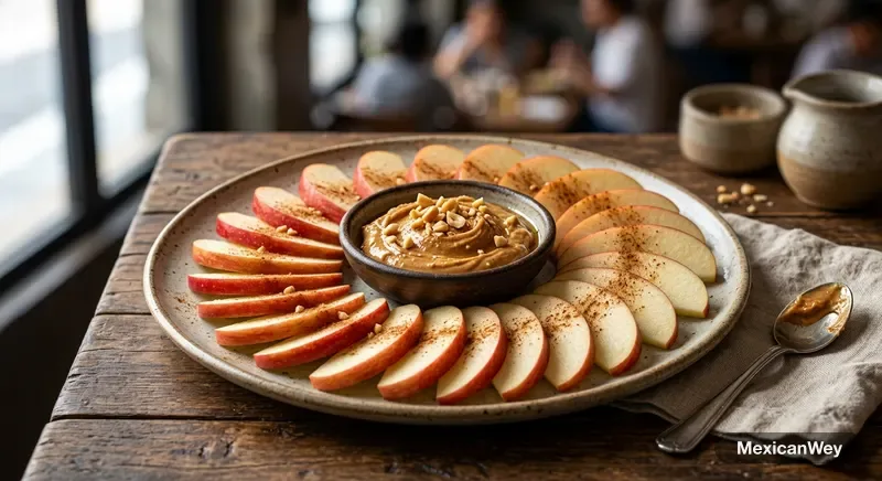 Manzana con Mantequilla de Cacahuate