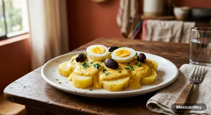 Peruvian Potatoes in Yellow Chili Sauce