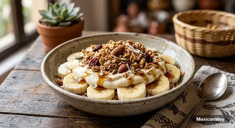 Plátano con Crema y Granola