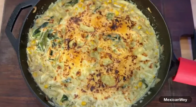 Creamy Poblano Rajas with Rotisserie Chicken